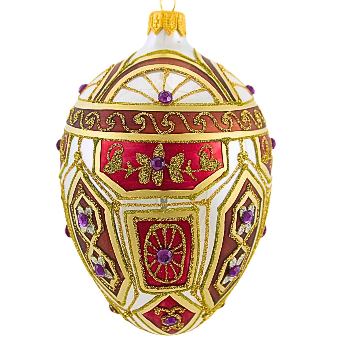 Miss Christmas Velvet Ruby & Gold Faberge - - SBKGifts.com
