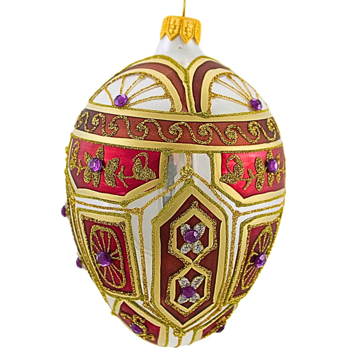 Miss Christmas Velvet Ruby & Gold Faberge - - SBKGifts.com
