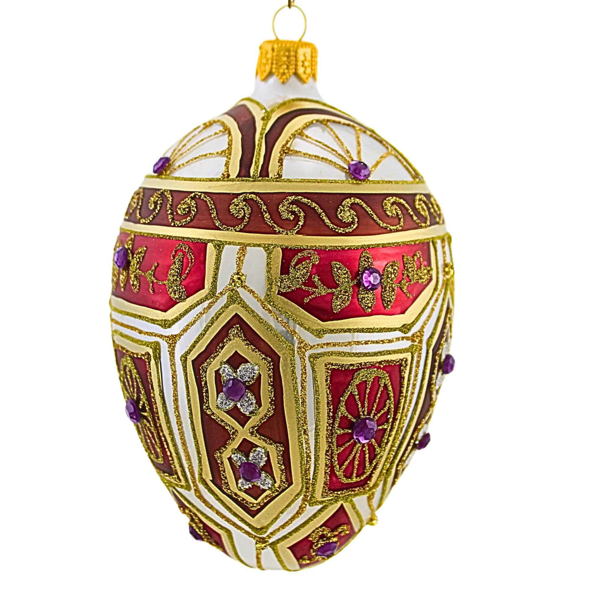 Miss Christmas Velvet Ruby & Gold Faberge - - SBKGifts.com