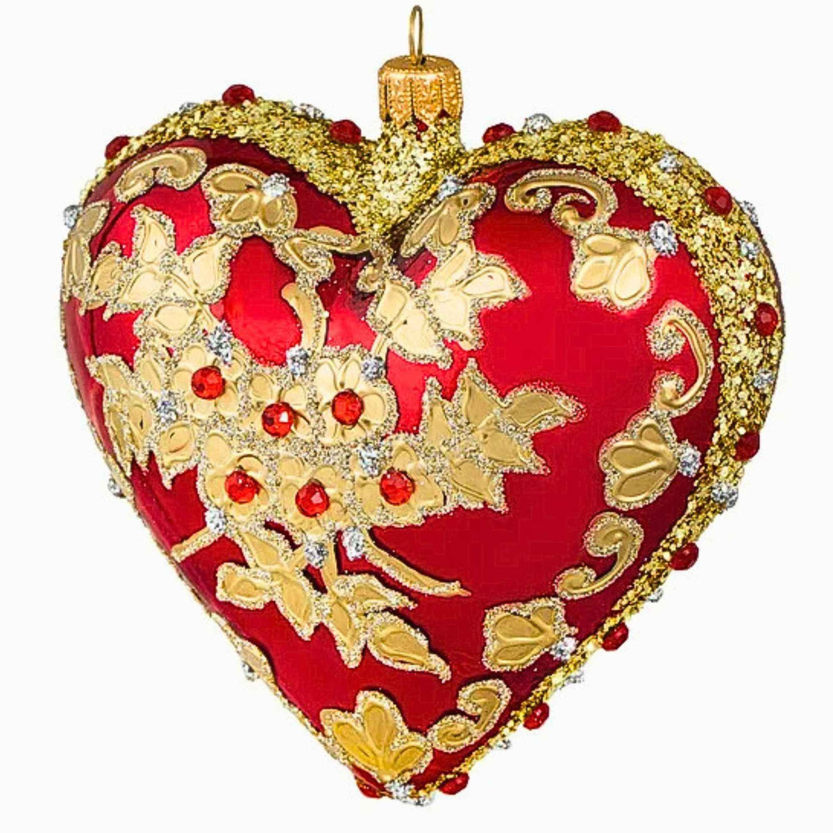 Miss Christmas Luxe Red & Gold Heart - - SBKGifts.com