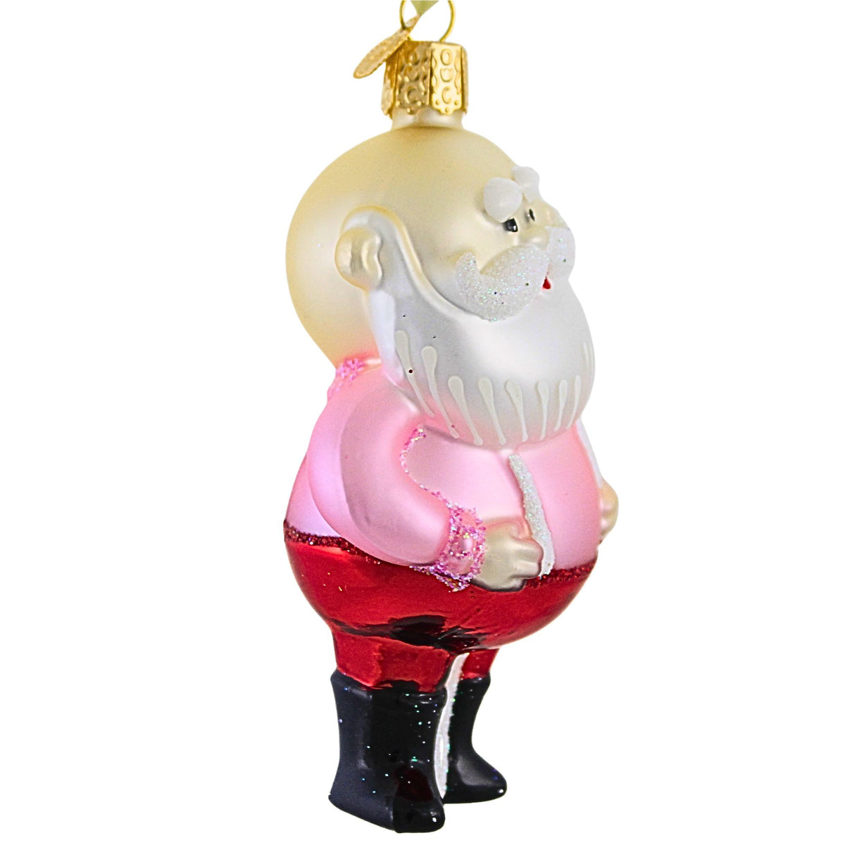 Old World Christmas Santa In Suspenders - - SBKGifts.com