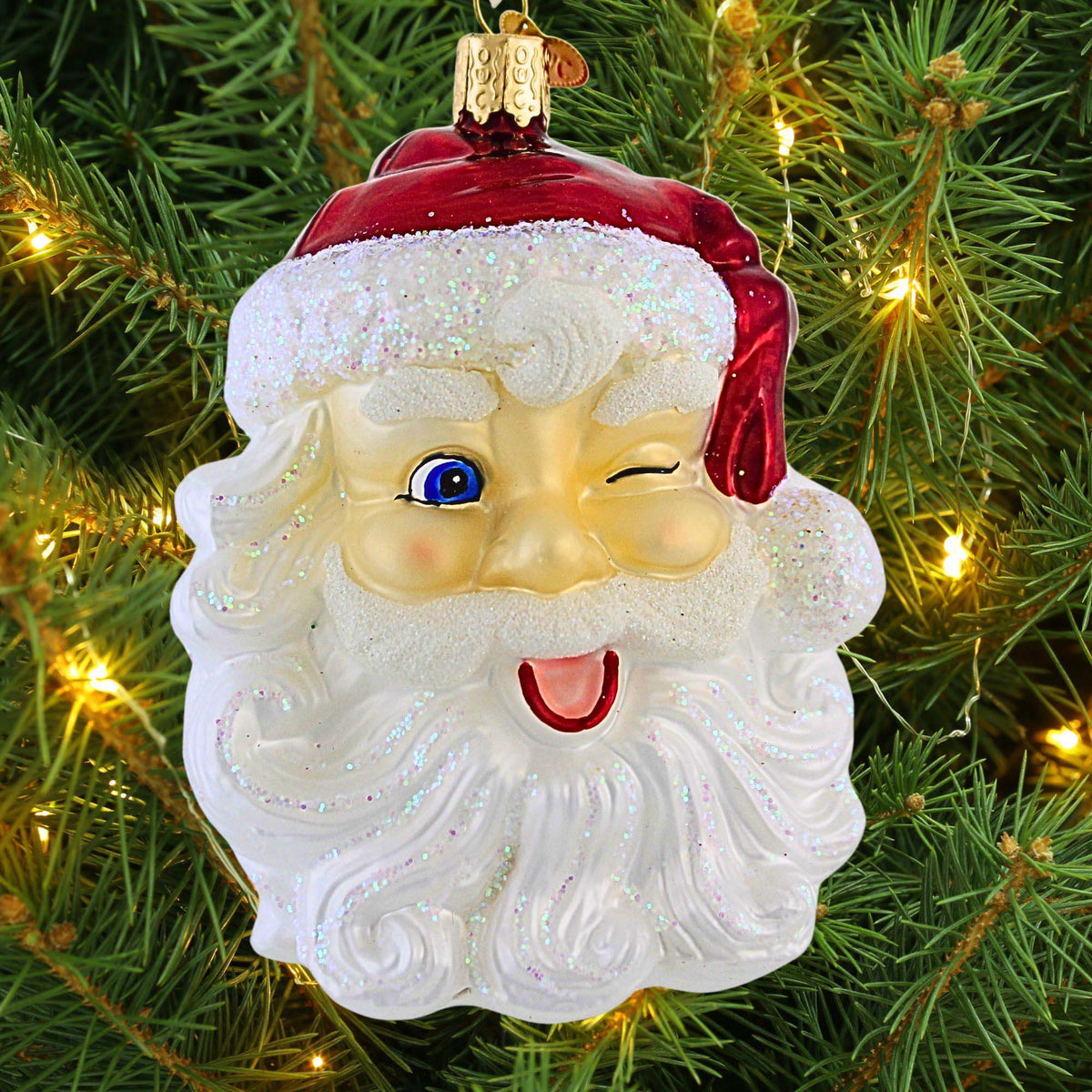 Old World Christmas Winking Santa - - SBKGifts.com
