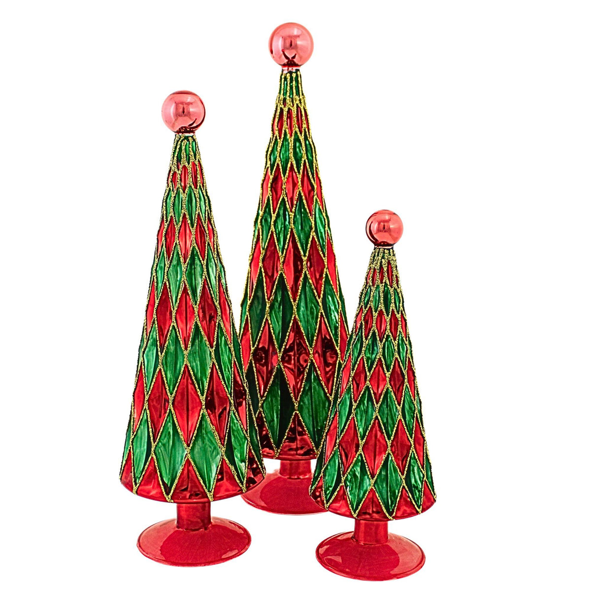 68461 Mid Century Diamond Trees Scarlet Cedar CD3042SC