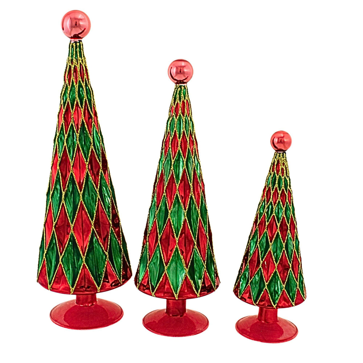 Cody Foster Mid Century Diamond Trees Scarlet Cedar - - SBKGifts.com