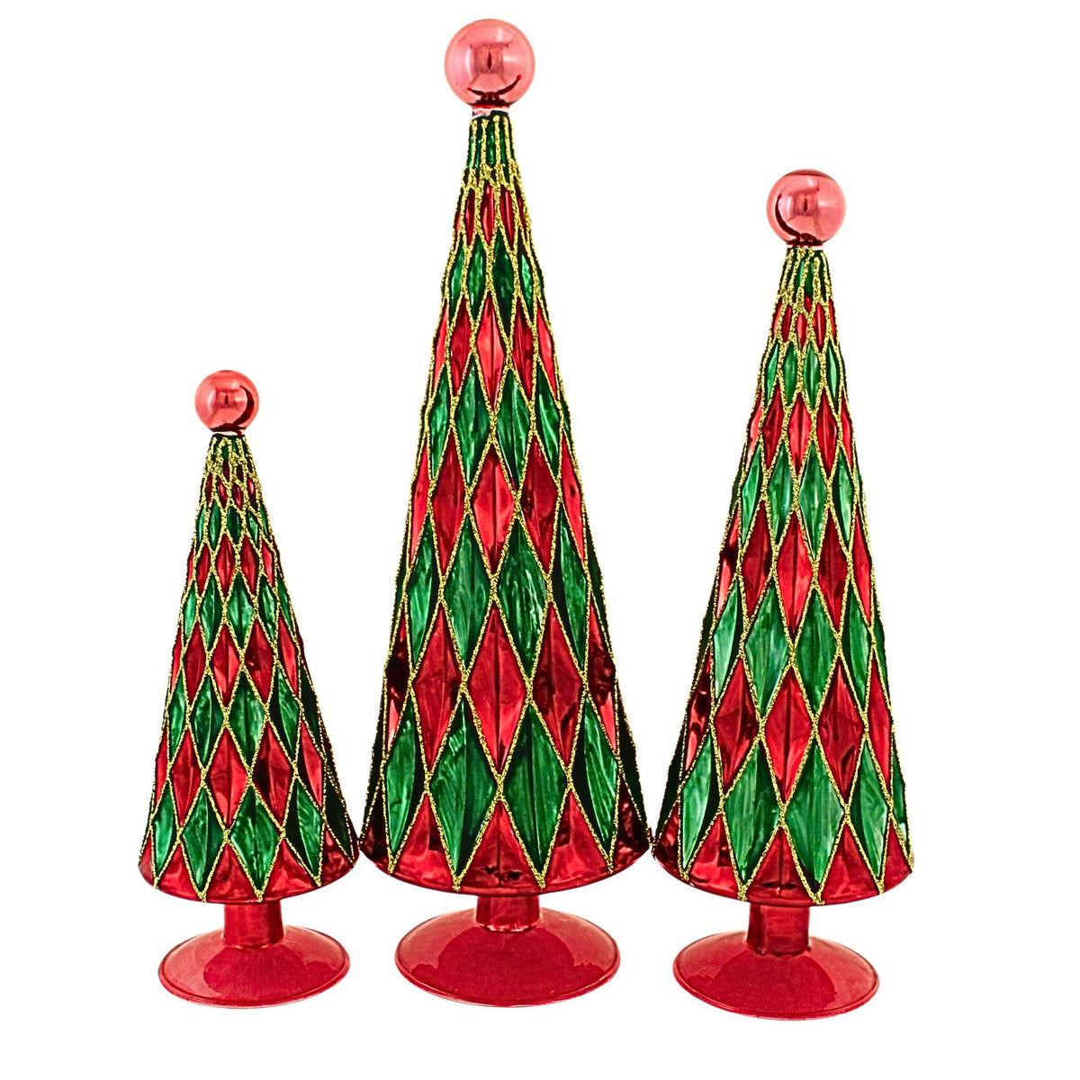 Cody Foster Mid Century Diamond Trees Scarlet Cedar - - SBKGifts.com