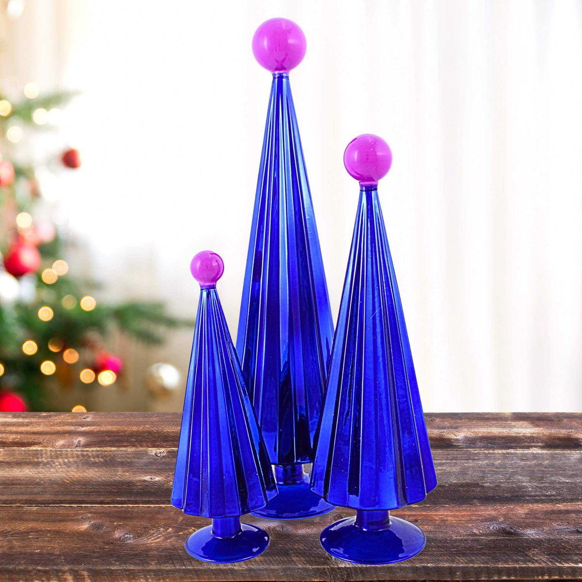 Cody Foster Bue/Pink Pleated Tree Set - - SBKGifts.com