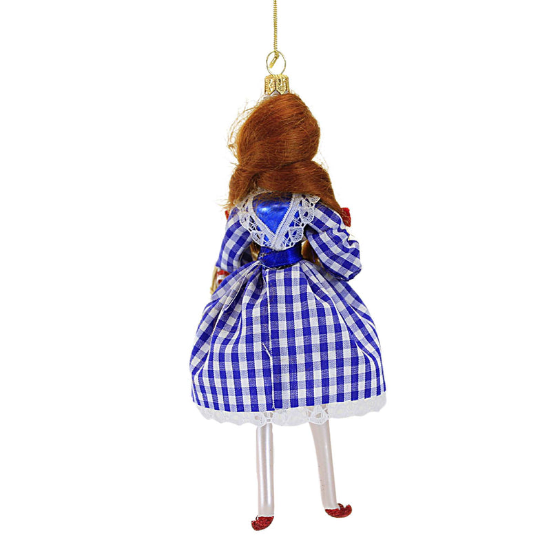 De Carlini Italian Ornaments Dorothy W/Red Glitter Shoes - - SBKGifts.com