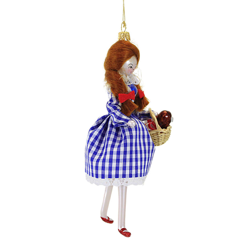De Carlini Italian Ornaments Dorothy W/Red Glitter Shoes - - SBKGifts.com