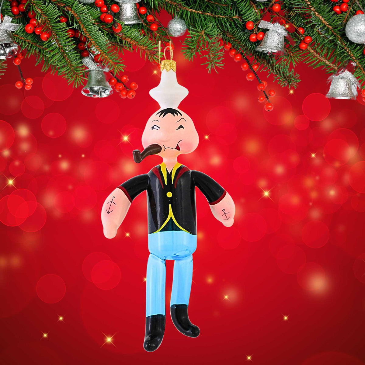 De Carlini Italian Ornaments Popeye The Sailor - - SBKGifts.com