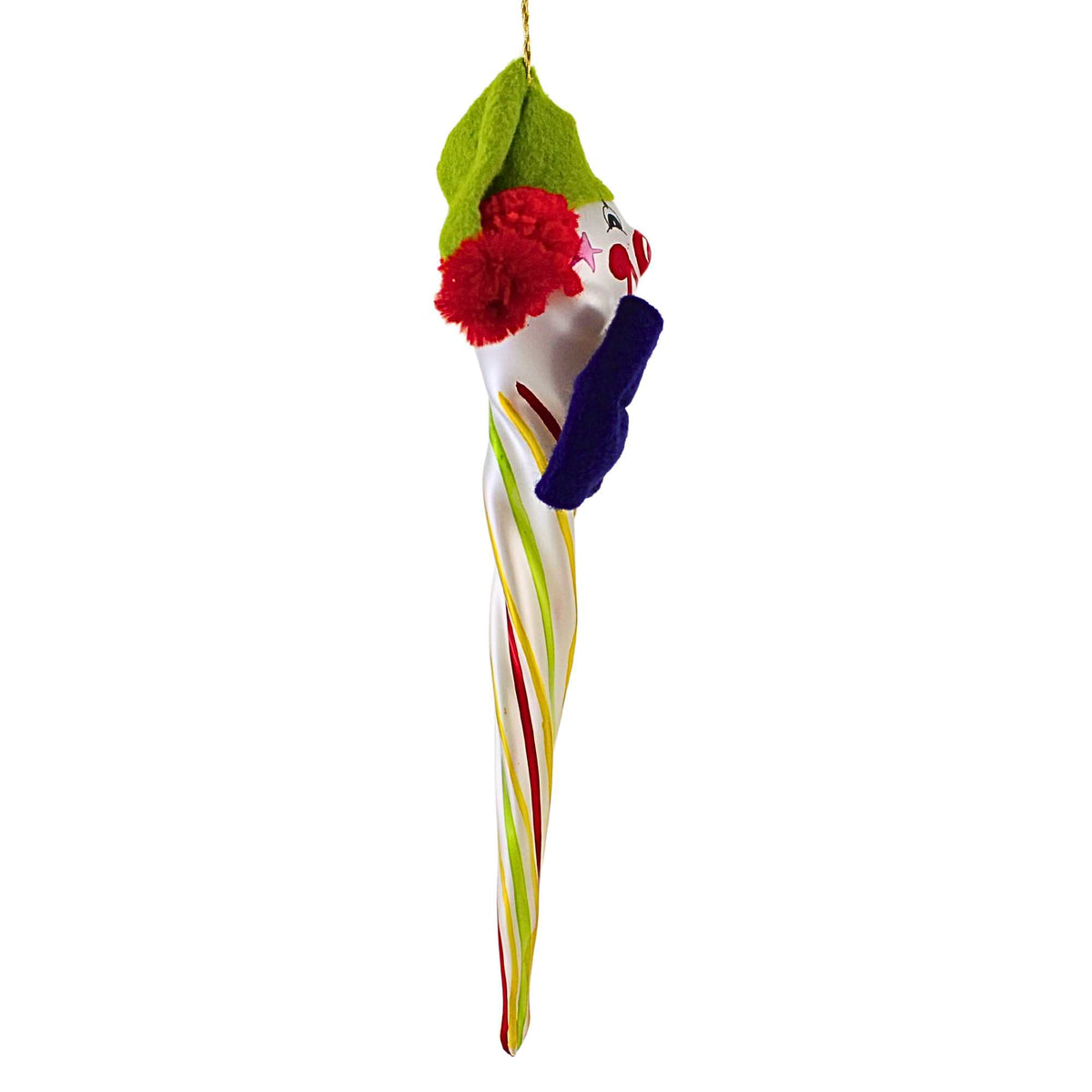 De Carlini Italian Ornaments Icicle Clown Face - - SBKGifts.com