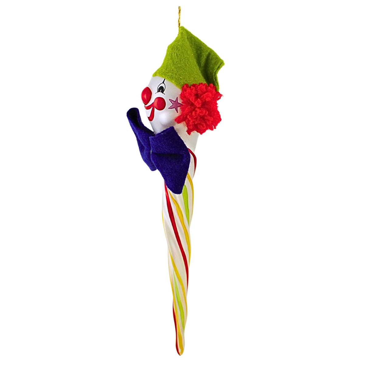 De Carlini Italian Ornaments Icicle Clown Face - - SBKGifts.com