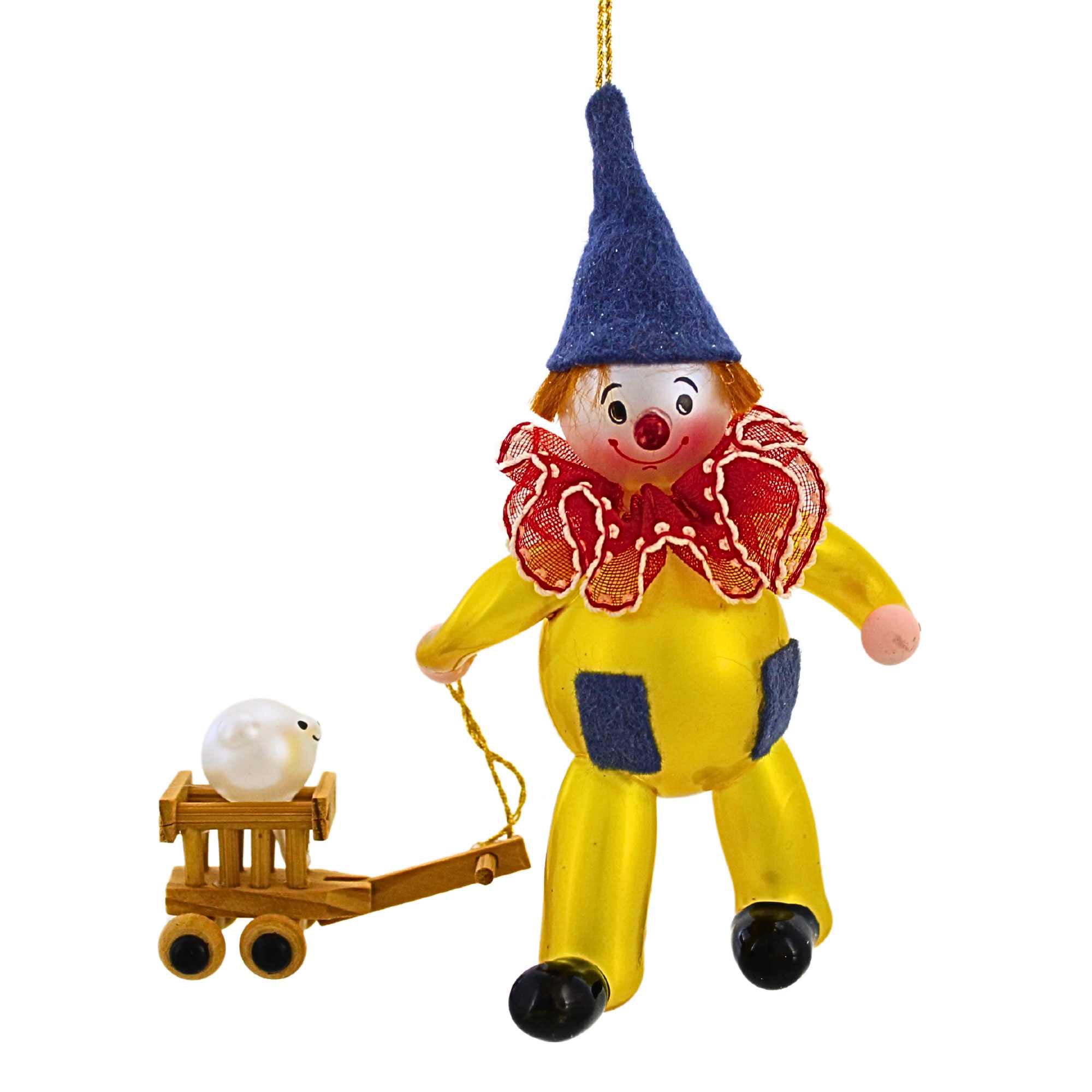 De Carlini Italian Ornaments 6.50In Tumbles & Teddy, Glass