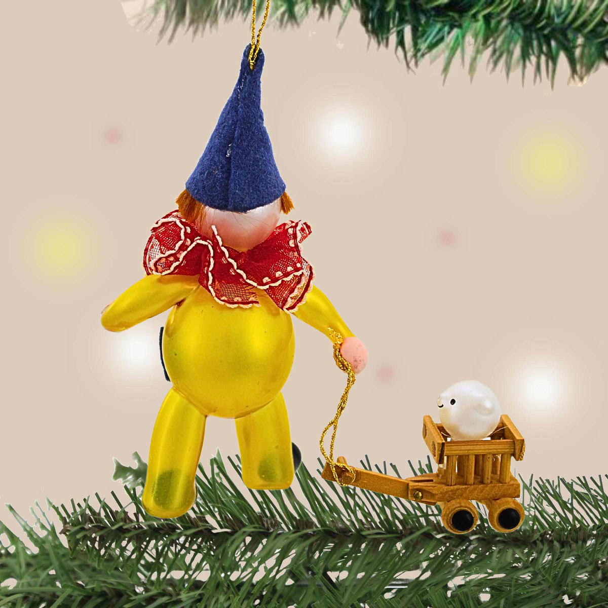 De Carlini Italian Ornaments Tumbles & Teddy - - SBKGifts.com