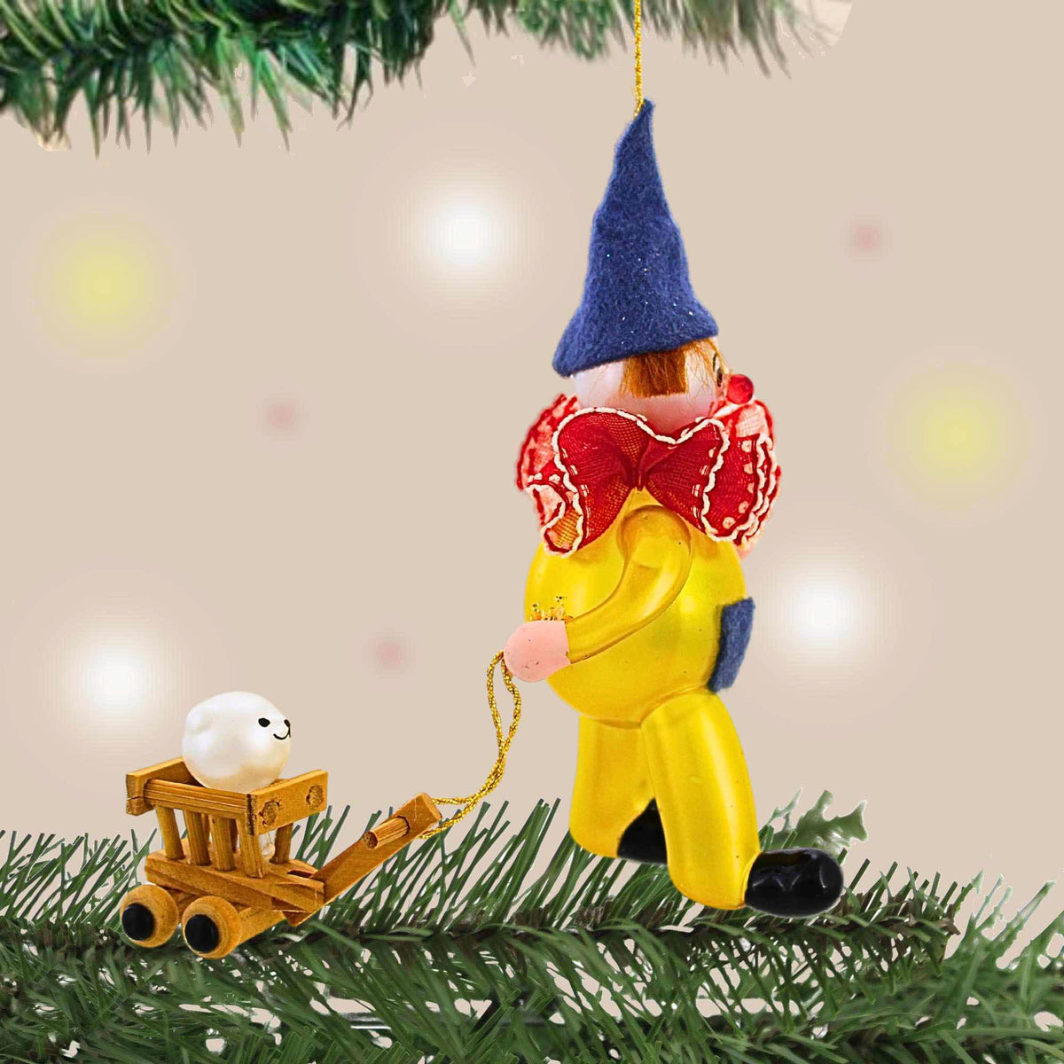 De Carlini Italian Ornaments Tumbles & Teddy - - SBKGifts.com