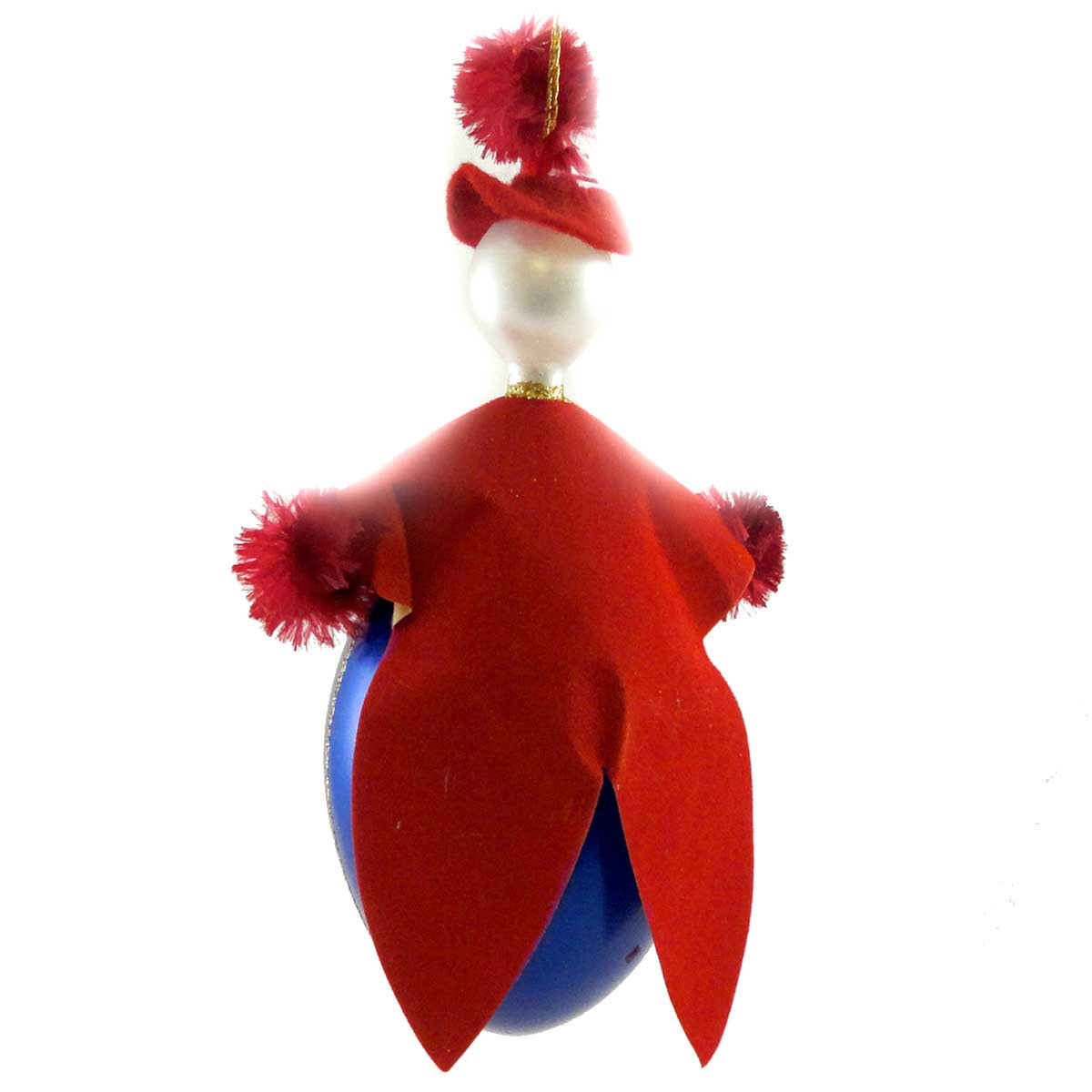 De Carlini Italian Ornaments Clown With Red Cape - - SBKGifts.com