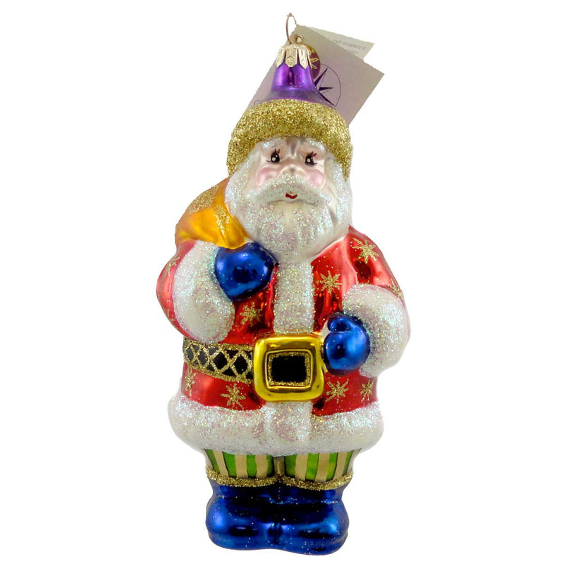 Christopher Radko Coburg Santa Glass Ornament Christmas Santa Claus (739)