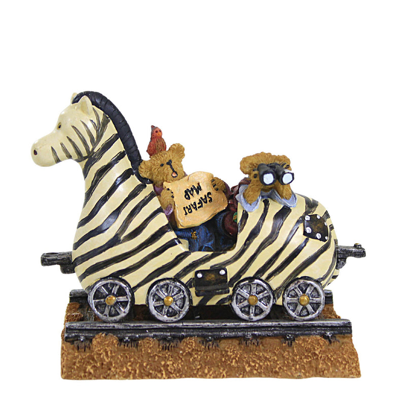 Boyds Bears Resin Zeb The Zebra With Zoey & Zac Bearstone 1E Train 4015992 (7428)