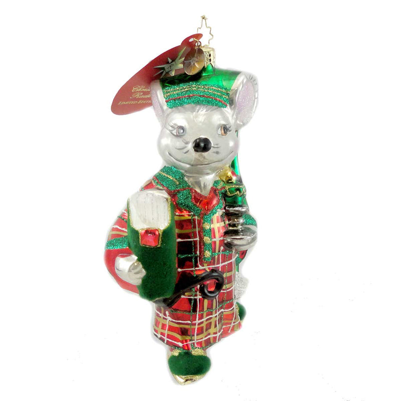 Christopher Radko Winter's Nap Blown Glass Ornament Christmas Mouse Mice (7549)