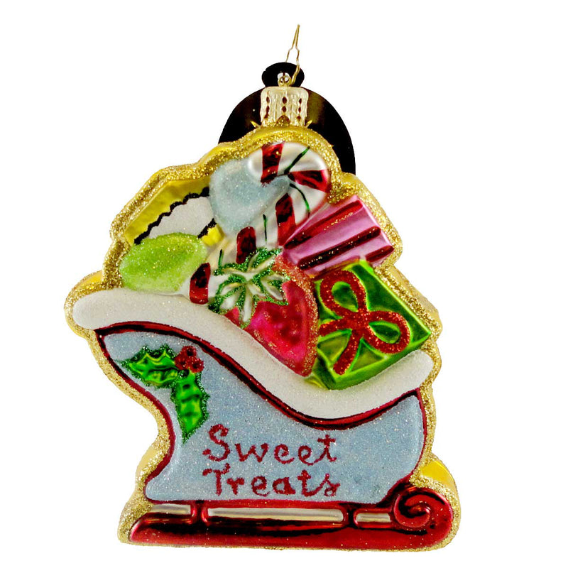 Christopher Radko Sleighful O'sweets Blown Glass Ornament Christmas Cookie (7567)