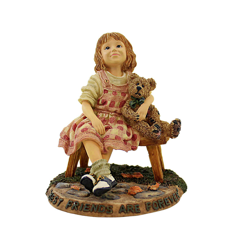 (7758) Boyds Bears Resin Samantha W/Connor Best Friends, 4.50 Inch, Friendship Dollstone 3559