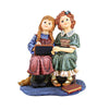 (7765) Boyds Bears Resin Amelia & Colleen...Playing School, 4.25 Inch, Dollstone 3590