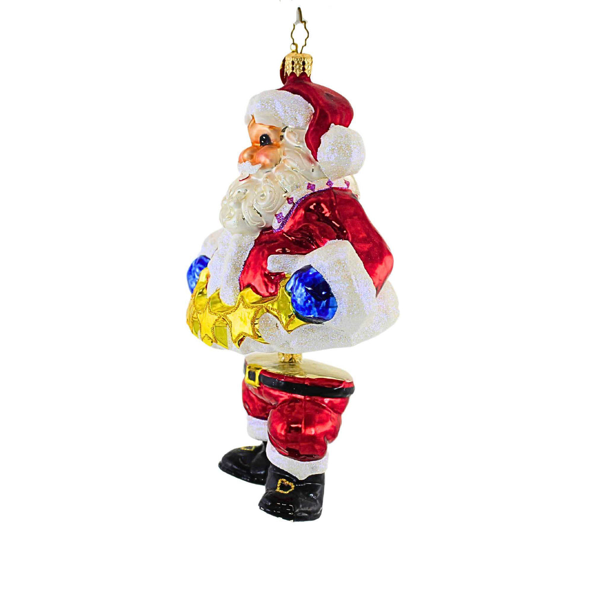 Christopher Radko Star Garland Santa - - SBKGifts.com