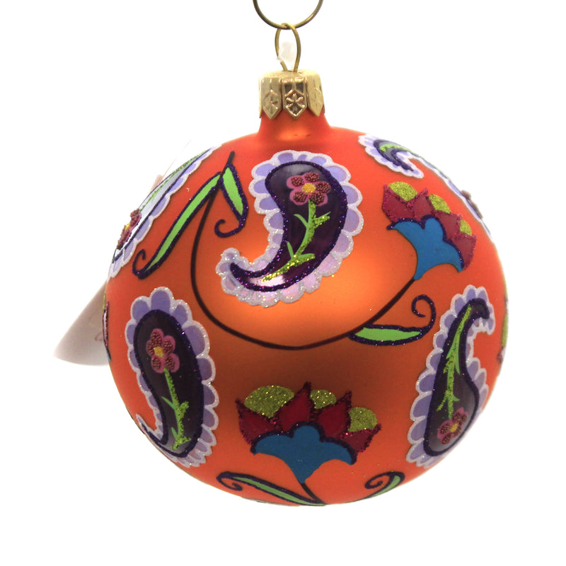 Holiday Ornament Paisley Ball - - SBKGifts.com