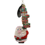 Christopher Radko Google Stack Blown Glass Ornament Santa Presents (793)