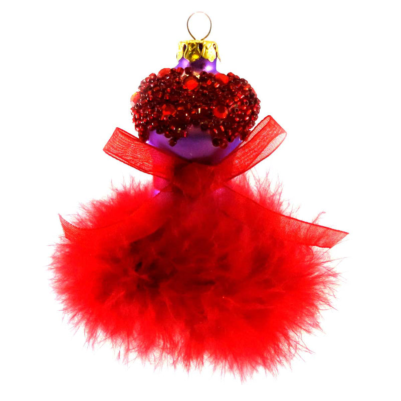 Cherry Designs Red Mannequin Blown Glass Christmas Ornament 1418 (7945)