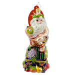 Christopher Radko Sweetly Seated Blown Glass Ornament Diabetes Fruit Santa (806)
