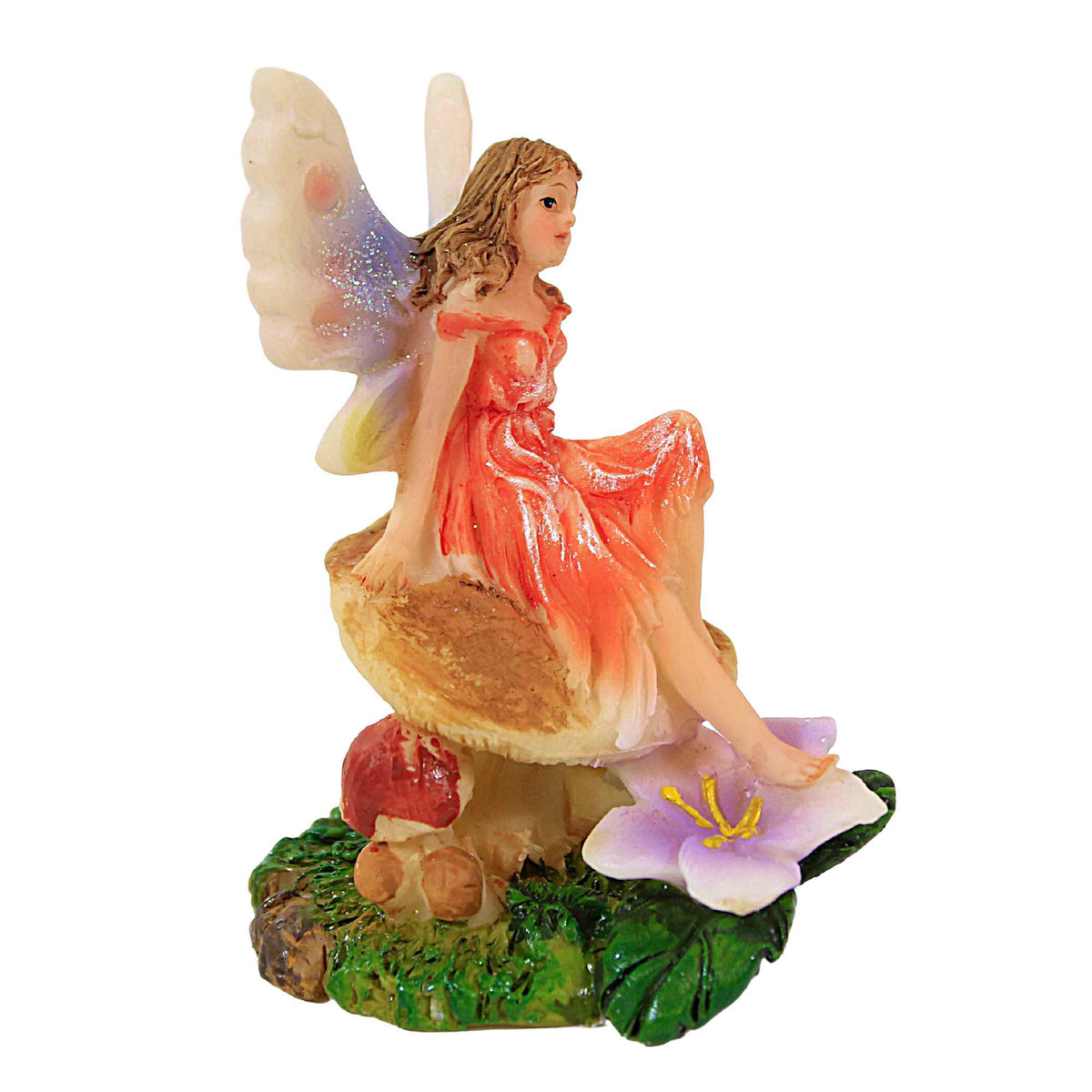Craftoutlet.Com Orange Sitting Fairy - - SBKGifts.com