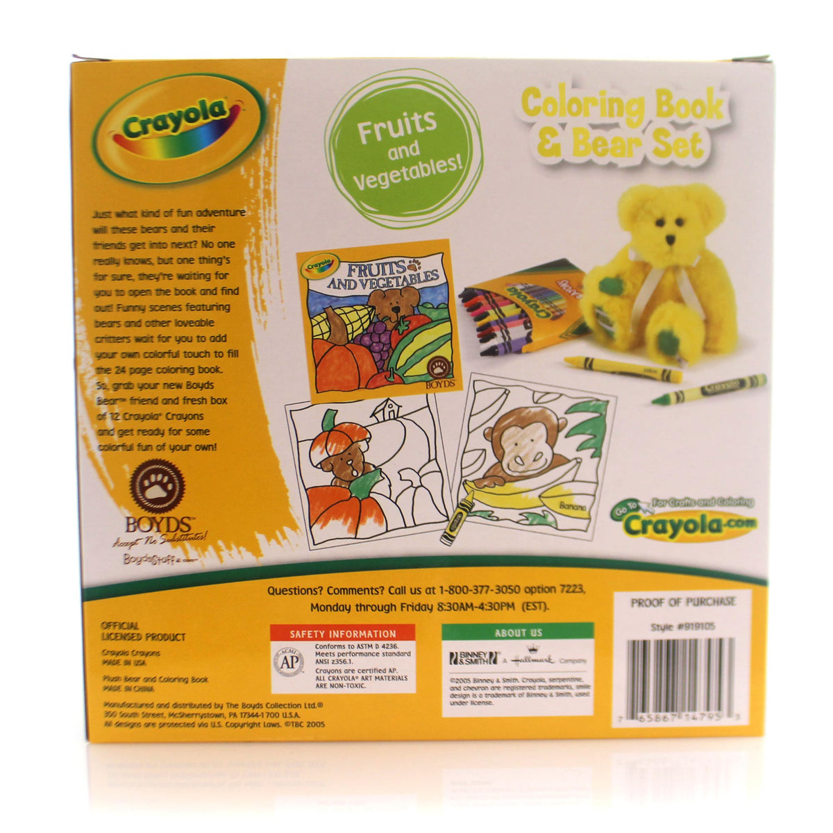 Boyds Bears Crayola Brighton B Yellow - - SBKGifts.com