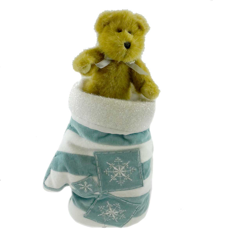 Boyds Bears Plush Mitten W/Bear Snowflakes Fallin Christmas Teddy Bear 811977 (8326)