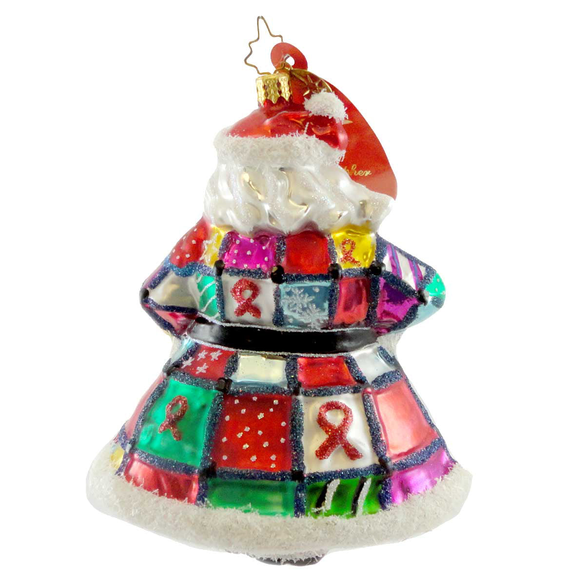 Christopher Radko Quilt N Claus - - SBKGifts.com