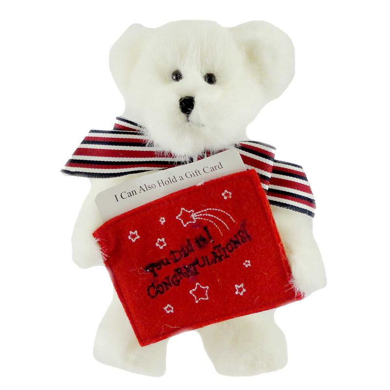 Boyds Bears Plush Hooray Fabric Congratulations Teddy Bear 903178 (8663)