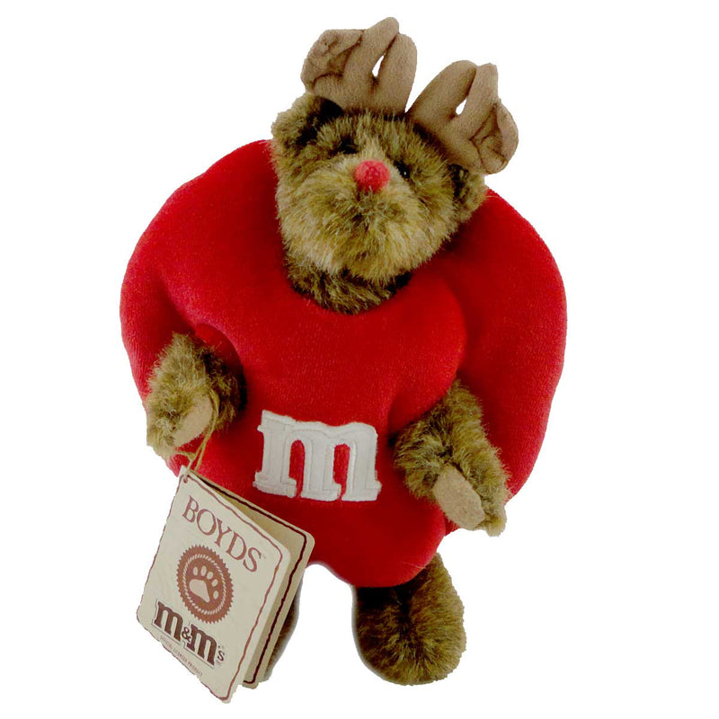 Boyds Bears Plush M&M Jingles T Mcpeeker Fabric Christmas Reindeer 919028 (8820)