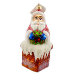 Christopher Radko Company Chimney Cheer - One Glass Ornament 6.5 Inch, Glass - Ornament Santa Christmas 972180 (899)