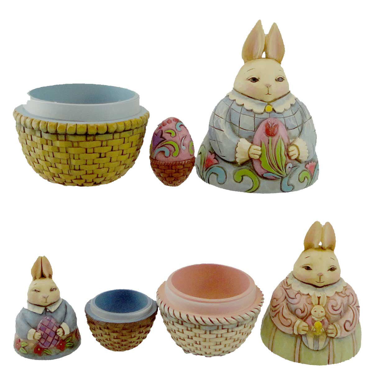 Jim Shore Bunnies Nesting Boxes Set Of 4 - - SBKGifts.com