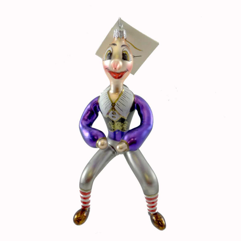Laved Italian Ornaments Hunchback Glass Clown Circus Cr91 (954)