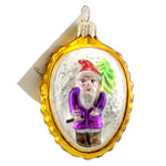 Christopher Radko Company St Nicholas Locket - One Glass Ornament 2.5 Inch, Glass - Ornament Christmas Santa 0110080 (963)