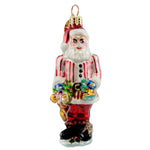 Christopher Radko Company Ring In The Holidays Gem - One Glass Ornament 3.75 Inch, Glass - Ornament Santa Christmas 107890 (966)