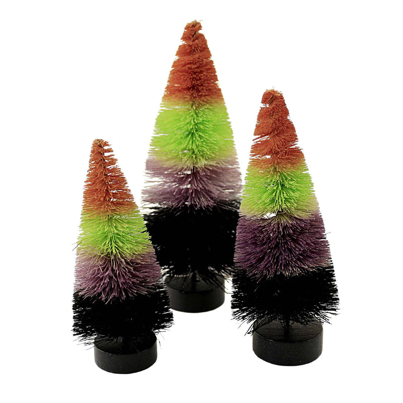 Bethany Lowe The Brighter Side Halloween Trees - Three Trees Inch, Sisal - Multi-Colored Black Orange Green Purple Lc2577 (Betlc2577)