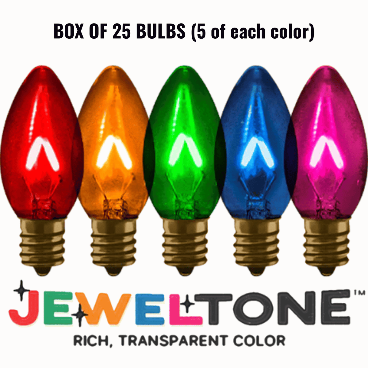 (65211) Pre-Order C9 Jeweltone 25 Ct Led Bulbs