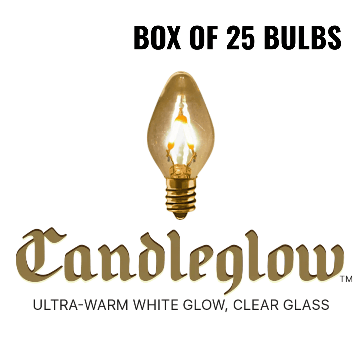 (65201) Pre-Order C7 Candleglow 25 Ct Led Bulbs