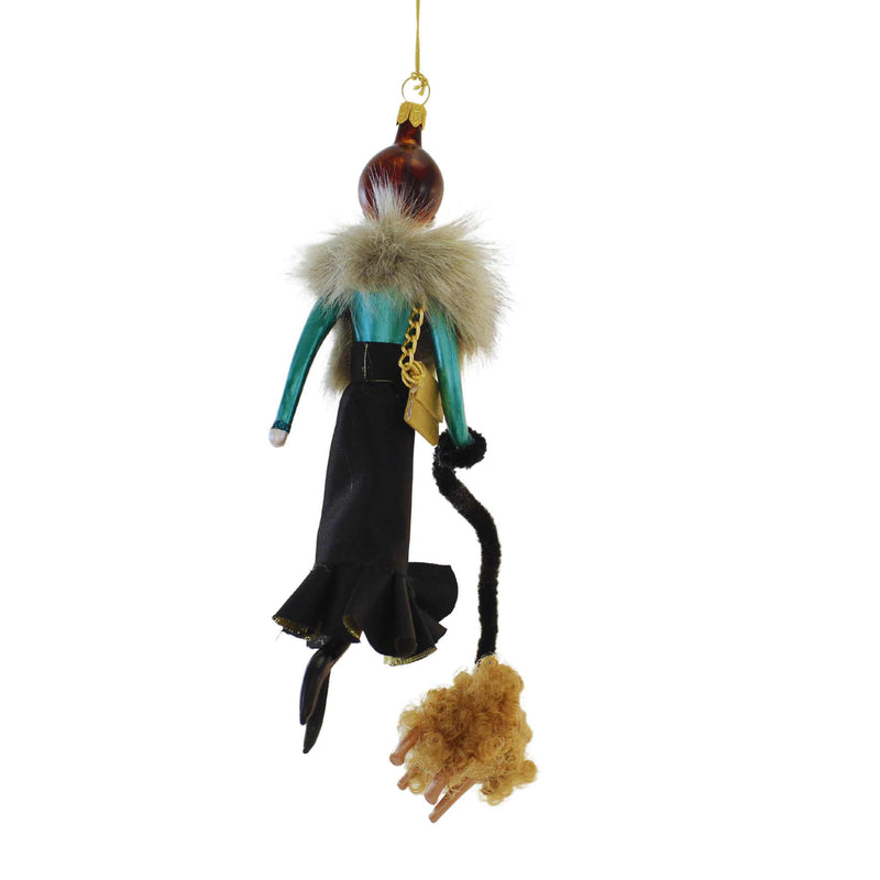 De Carlini Italian Ornaments Juliette In Black And Gold Flared Skirt - - SBKGifts.com