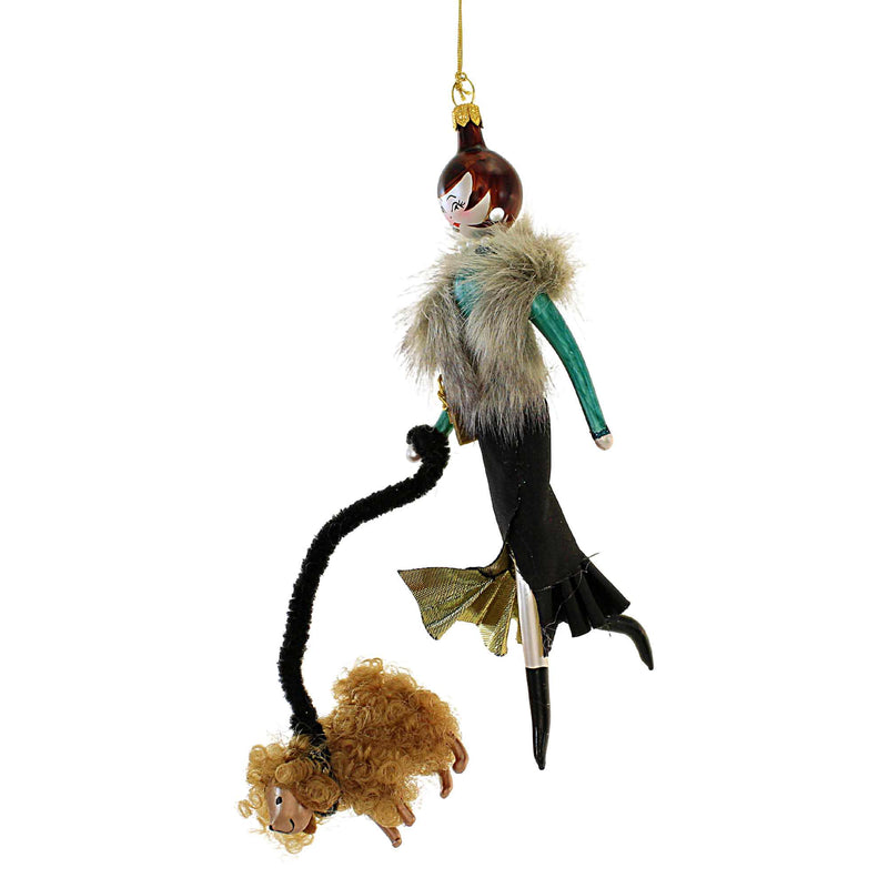 De Carlini Italian Ornaments Juliette In Black And Gold Flared Skirt - - SBKGifts.com
