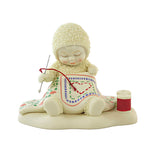 Snowbabies Embroidered In Love - One Figurine 3.75 Inch, Porcelain - Department 56 Thread Quilt 6012326 (Ene6012326)