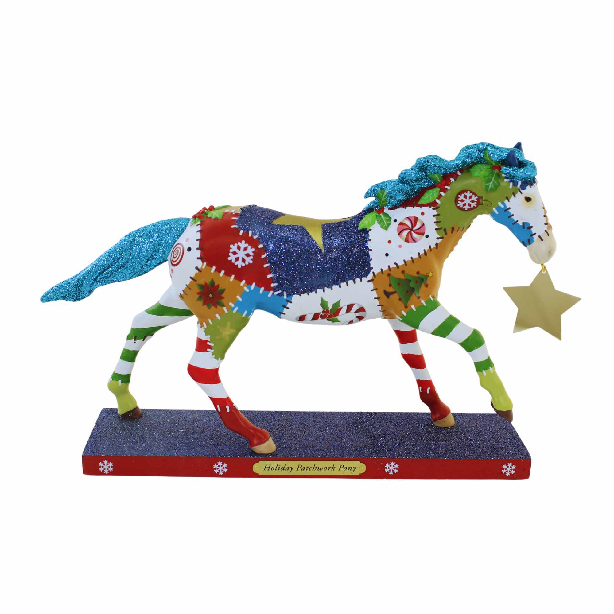 Enesco Ornamento Spirit Of Christmas Pass – Cavallo Delle Painted Ponies, Multicolore, 6,9 Cm