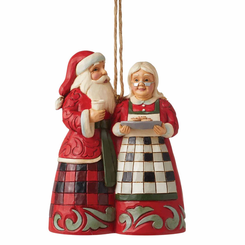 Jim Shore Highland Glen Santa & Mrs. Claus - One Ornament 4.0 Inch, Polyresin - Ornament Heartwood Creek 6012877 (Ene6012877)