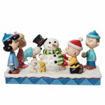 Jim Shore Winter Fun - One Figurine 5.25 Inch, Resin - Peanuts Gang Building Snowman 6013040 (Ene6013040)